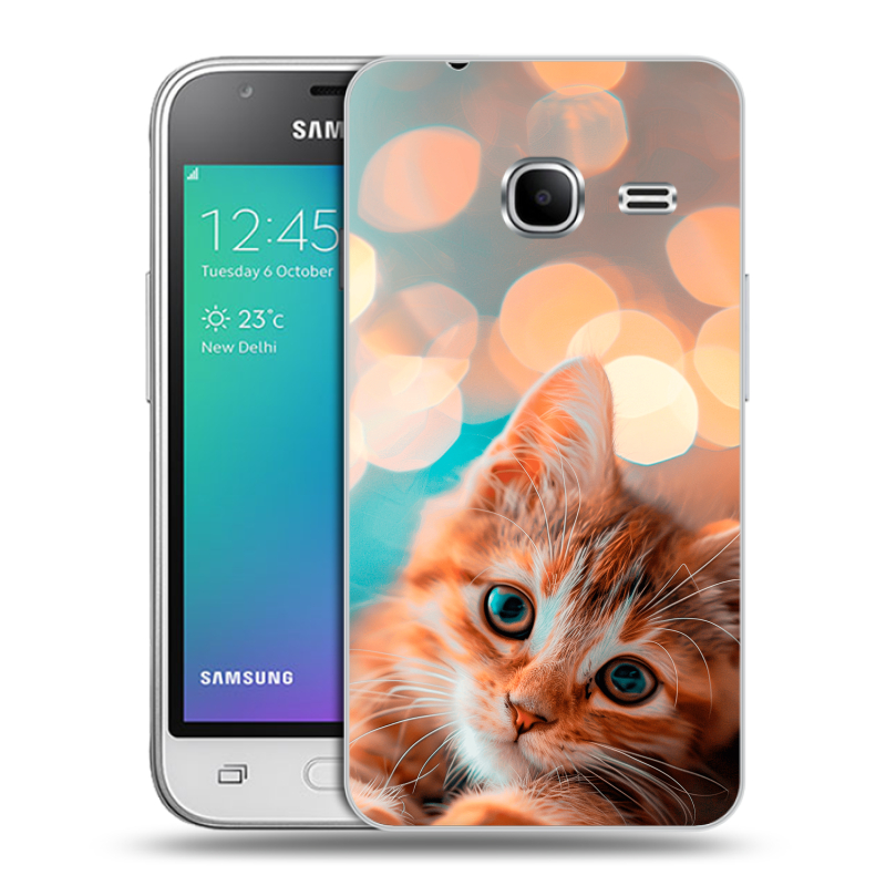 Силиконовый чехол на Samsung Galaxy J1 mini (2016) с принтом котик Силиконовый чехол на Samsung Galaxy J1 mini (2016) с принтом котик