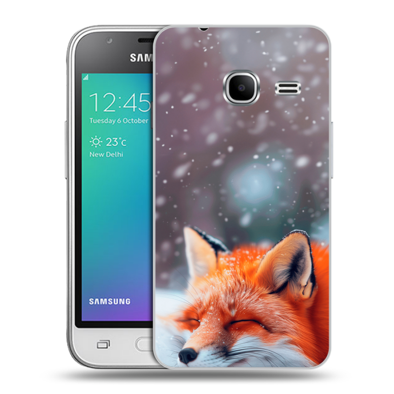 Силиконовый чехол на Samsung Galaxy J1 mini (2016) с принтом лиса Силиконовый чехол на Samsung Galaxy J1 mini (2016) с принтом лиса