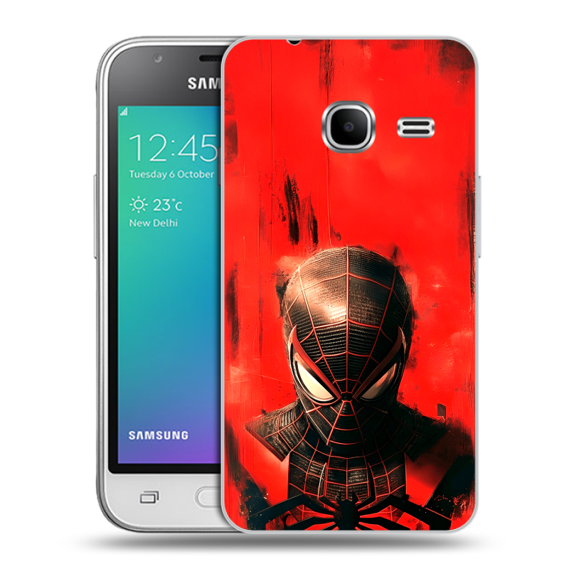 Силиконовый чехол на Samsung Galaxy J1 mini (2016) с принтом человек паук spiderman Силиконовый чехол на Samsung Galaxy J1 mini (2016) с принтом человек паук spiderman