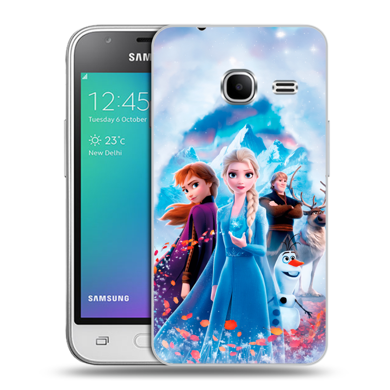 Силиконовый чехол на Samsung Galaxy J1 mini (2016) с принтом Холодное сердце Frozen Силиконовый чехол на Samsung Galaxy J1 mini (2016) с принтом Холодное сердце Frozen