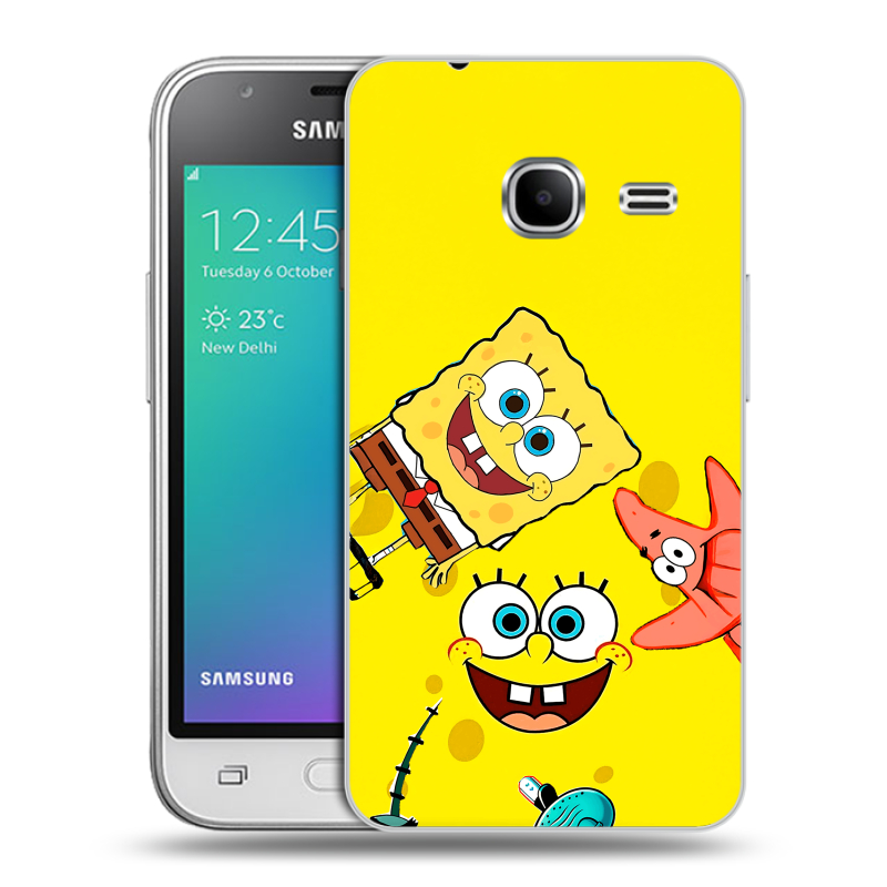 Силиконовый чехол на Samsung Galaxy J1 mini (2016) с принтом Спанч боб Спанчбоб Силиконовый чехол на Samsung Galaxy J1 mini (2016) с принтом Спанч боб Спанчбоб