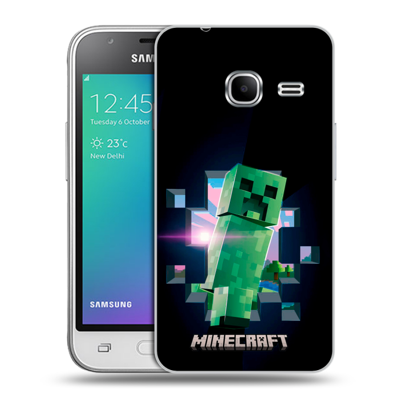 Силиконовый чехол на Samsung Galaxy J1 mini (2016) с принтом Майнкрафт Minecraft Силиконовый чехол на Samsung Galaxy J1 mini (2016) с принтом Майнкрафт Minecraft