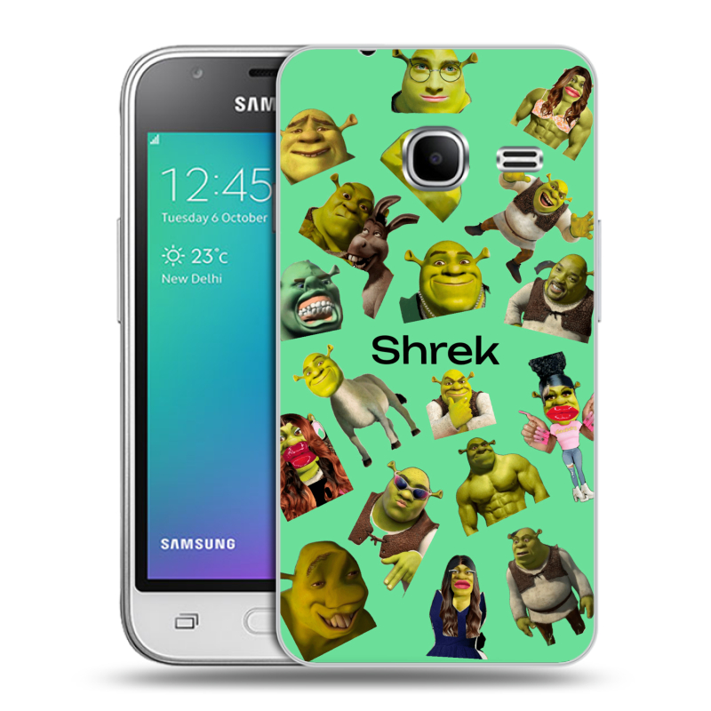 Силиконовый чехол на Samsung Galaxy J1 mini (2016) с принтом Шрек Shrek Силиконовый чехол на Samsung Galaxy J1 mini (2016) с принтом Шрек Shrek