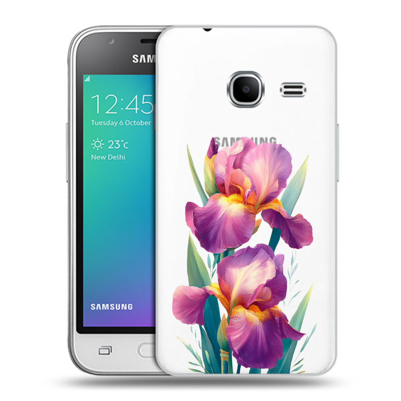 Силиконовый чехол на Samsung Galaxy J1 mini (2016) с принтом Цветы орхидеи Силиконовый чехол на Samsung Galaxy J1 mini (2016) с принтом Цветы орхидеи