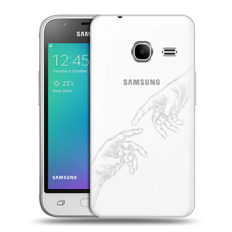 Силиконовый чехол на Samsung Galaxy J1 mini (2016) с принтом Сотворение мира Силиконовый чехол на Samsung Galaxy J1 mini (2016) с принтом Сотворение мира