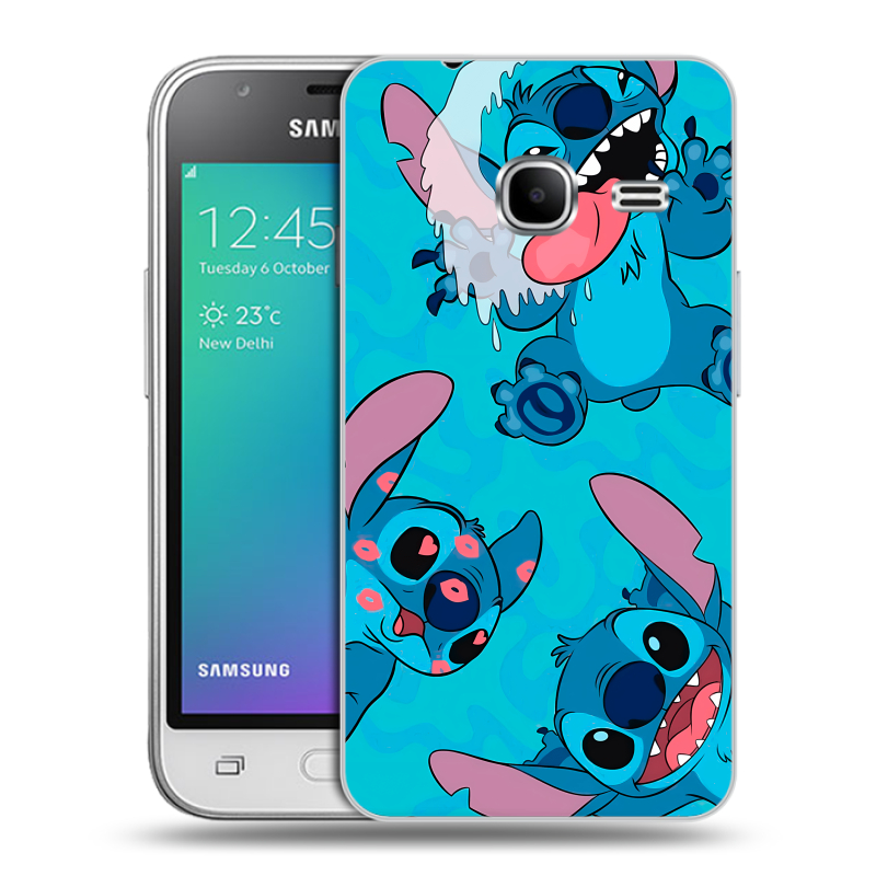 Силиконовый чехол на Samsung Galaxy J1 mini (2016) с принтом Лило и Стич Силиконовый чехол на Samsung Galaxy J1 mini (2016) с принтом Лило и Стич