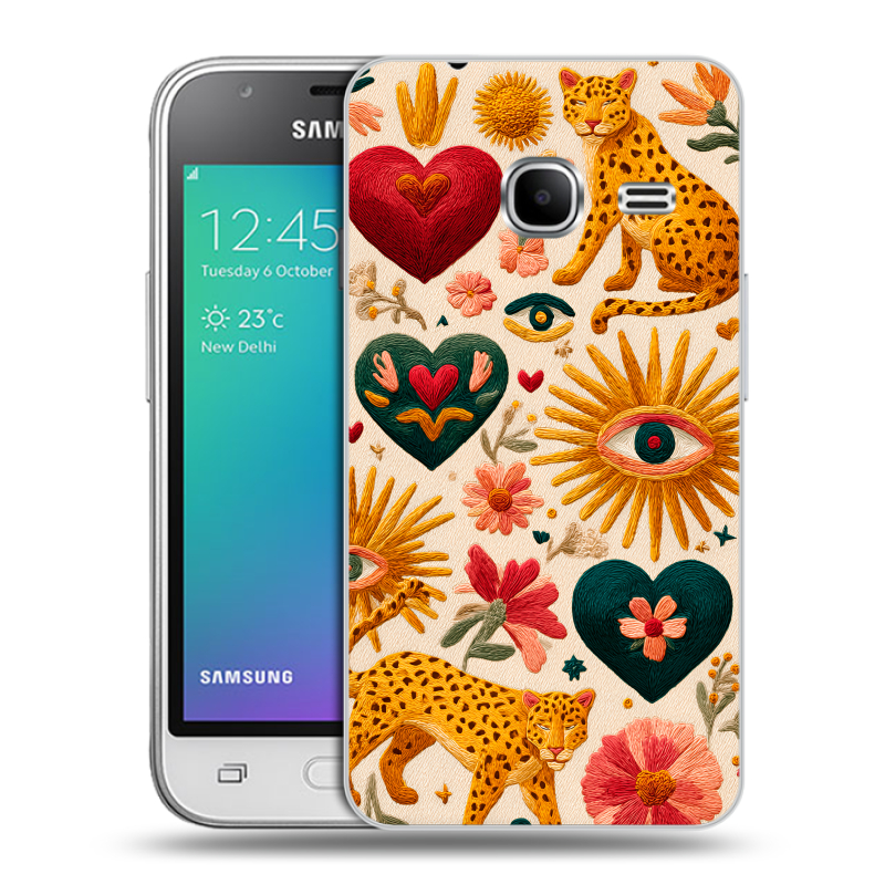 Силиконовый чехол на Samsung Galaxy J1 mini (2016) с принтом Модный принт Силиконовый чехол на Samsung Galaxy J1 mini (2016) с принтом Модный принт