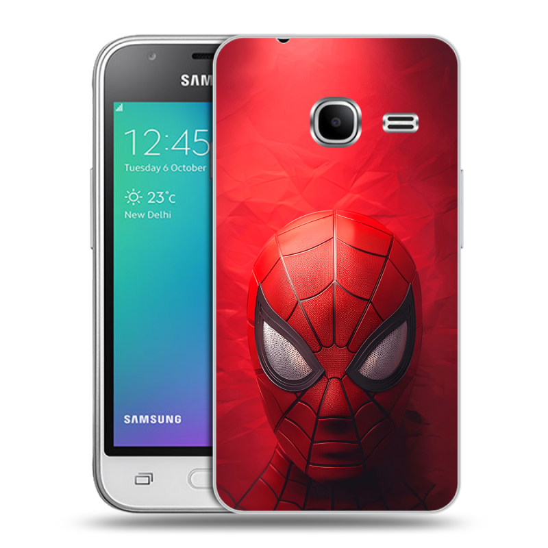 Силиконовый чехол на Samsung Galaxy J1 mini (2016) с принтом Spiderman Человек паук Силиконовый чехол на Samsung Galaxy J1 mini (2016) с принтом Spiderman Человек паук