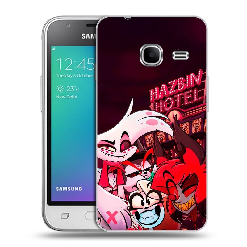 Силиконовый чехол на Samsung Galaxy J1 mini (2016) с принтом Hazbin Hotel Отель Хазбин Силиконовый чехол на Samsung Galaxy J1 mini (2016) с принтом Hazbin Hotel Отель Хазбин