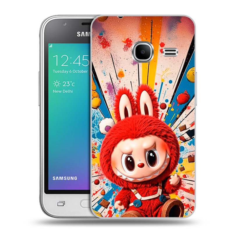 Силиконовый чехол на Samsung Galaxy J1 mini (2016) с принтом Labubu Лабубу Силиконовый чехол на Samsung Galaxy J1 mini (2016) с принтом Labubu Лабубу