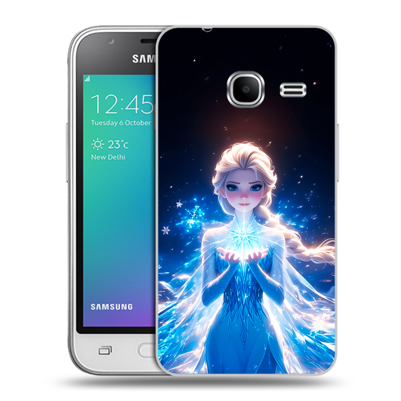 Силиконовый чехол на Samsung Galaxy J1 mini (2016) с принтом Холодное сердце Frozen Силиконовый чехол на Samsung Galaxy J1 mini (2016) с принтом Холодное сердце Frozen