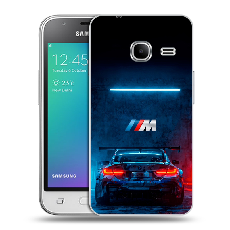 Силиконовый чехол на Samsung Galaxy J1 mini (2016) с принтом BMW БМВ Силиконовый чехол на Samsung Galaxy J1 mini (2016) с принтом BMW БМВ