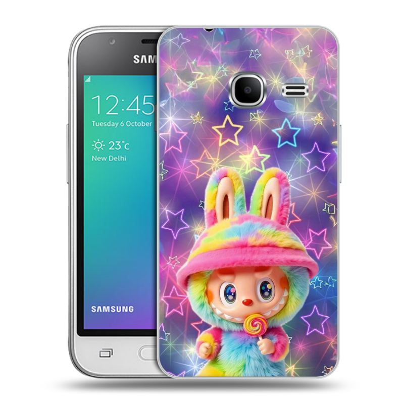 Силиконовый чехол на Samsung Galaxy J1 mini (2016) с принтом Labubu Лабубу Силиконовый чехол на Samsung Galaxy J1 mini (2016) с принтом Labubu Лабубу