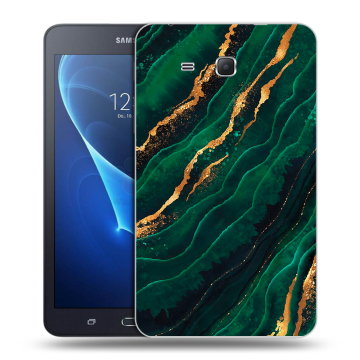Силиконовый чехол на планшета Samsung Galaxy Tab A 7 (2016) с принтом Мрамор зеленое золото Силиконовый чехол на планшета Samsung Galaxy Tab A 7 (2016) с принтом Мрамор зеленое золото