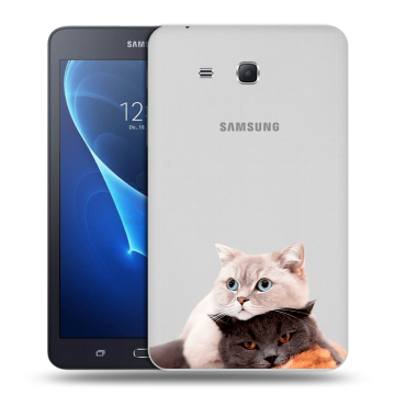 Силиконовый чехол на планшета Samsung Galaxy Tab A 7 (2016) с принтом Кошки Силиконовый чехол на планшета Samsung Galaxy Tab A 7 (2016) с принтом Кошки