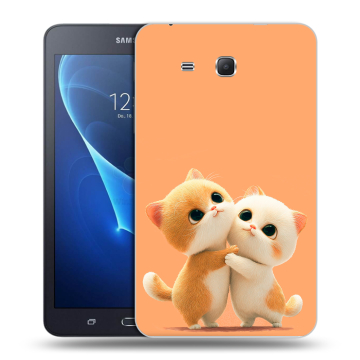 Силиконовый чехол на планшета Samsung Galaxy Tab A 7 (2016) с принтом Милые котики Силиконовый чехол на планшета Samsung Galaxy Tab A 7 (2016) с принтом Милые котики