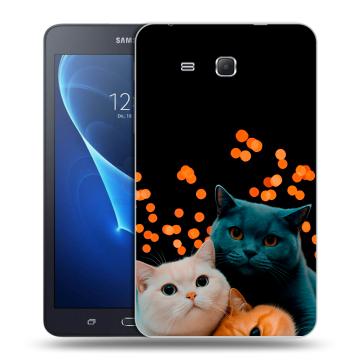 Силиконовый чехол на планшета Samsung Galaxy Tab A 7 (2016) с принтом Кошки Силиконовый чехол на планшета Samsung Galaxy Tab A 7 (2016) с принтом Кошки