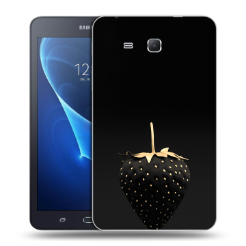 Силиконовый чехол на планшета Samsung Galaxy Tab A 7 (2016) с принтом Черная клубника Силиконовый чехол на планшета Samsung Galaxy Tab A 7 (2016) с принтом Черная клубника