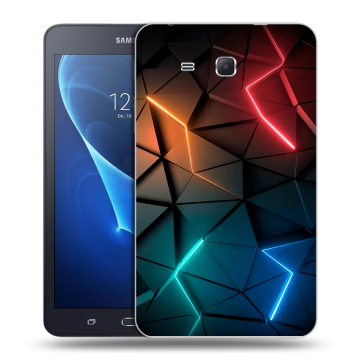 Силиконовый чехол на планшета Samsung Galaxy Tab A 7 (2016) с принтом Абстракция неон Силиконовый чехол на планшета Samsung Galaxy Tab A 7 (2016) с принтом Абстракция неон