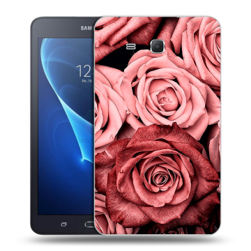 Силиконовый чехол на планшета Samsung Galaxy Tab A 7 (2016) с принтом Цветы розы Силиконовый чехол на планшета Samsung Galaxy Tab A 7 (2016) с принтом Цветы розы