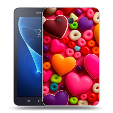 Силиконовый чехол на планшета Samsung Galaxy Tab A 7 (2016) с принтом Сердечки Силиконовый чехол на планшета Samsung Galaxy Tab A 7 (2016) с принтом Сердечки