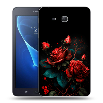 Силиконовый чехол на Samsung Galaxy Tab A 7 (2016) с принтом Розы красные Силиконовый чехол на Samsung Galaxy Tab A 7 (2016) с принтом Розы красные