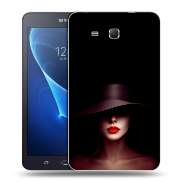 Силиконовый чехол на Samsung Galaxy Tab A 7 (2016) с принтом Девушка в шляпе Силиконовый чехол на Samsung Galaxy Tab A 7 (2016) с принтом Девушка в шляпе