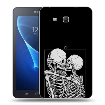 Силиконовый чехол на Samsung Galaxy Tab A 7 (2016) с принтом Поцелуй скелетов Силиконовый чехол на Samsung Galaxy Tab A 7 (2016) с принтом Поцелуй скелетов