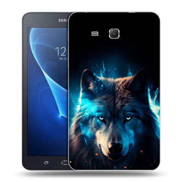Силиконовый чехол на Samsung Galaxy Tab A 7 (2016) с принтом Волк ночной