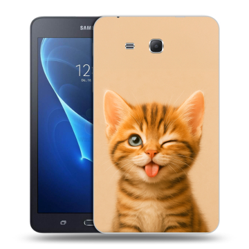 Силиконовый чехол на Samsung Galaxy Tab A 7 (2016) с принтом котенок Силиконовый чехол на Samsung Galaxy Tab A 7 (2016) с принтом котенок