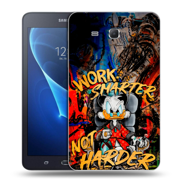 Силиконовый чехол на Samsung Galaxy Tab A 7 (2016) с принтом Дональд Дак Деньги Силиконовый чехол на Samsung Galaxy Tab A 7 (2016) с принтом Дональд Дак Деньги