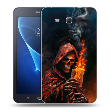 Силиконовый чехол на Samsung Galaxy Tab A 7 (2016) с принтом Скелет и карты Силиконовый чехол на Samsung Galaxy Tab A 7 (2016) с принтом Скелет и карты