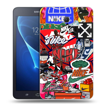 Силиконовый чехол на Samsung Galaxy Tab A 7 (2016) с принтом Найк Nike яркий Силиконовый чехол на Samsung Galaxy Tab A 7 (2016) с принтом Найк Nike яркий