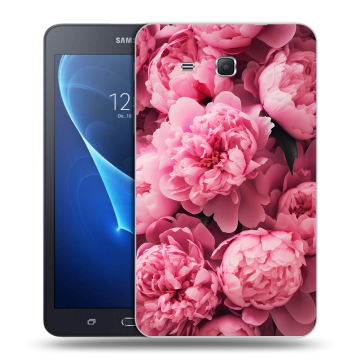 Силиконовый чехол на Samsung Galaxy Tab A 7 (2016) с принтом цветы пионы Силиконовый чехол на Samsung Galaxy Tab A 7 (2016) с принтом цветы пионы