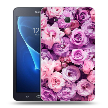 Силиконовый чехол на Samsung Galaxy Tab A 7 (2016) с принтом лавандовые розы