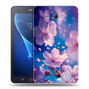 Силиконовый чехол на Samsung Galaxy Tab A 7 (2016) с принтом цветы бабочки Силиконовый чехол на Samsung Galaxy Tab A 7 (2016) с принтом цветы бабочки