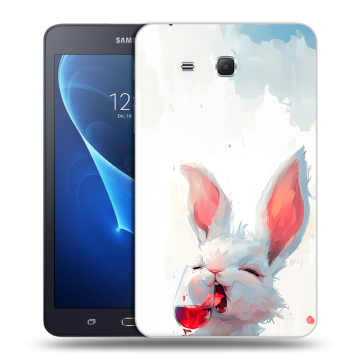 Силиконовый чехол на Samsung Galaxy Tab A 7 (2016) с принтом кролик зайчик Силиконовый чехол на Samsung Galaxy Tab A 7 (2016) с принтом кролик зайчик