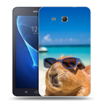 Силиконовый чехол на Samsung Galaxy Tab A 7 (2016) с принтом Капибара Силиконовый чехол на Samsung Galaxy Tab A 7 (2016) с принтом Капибара