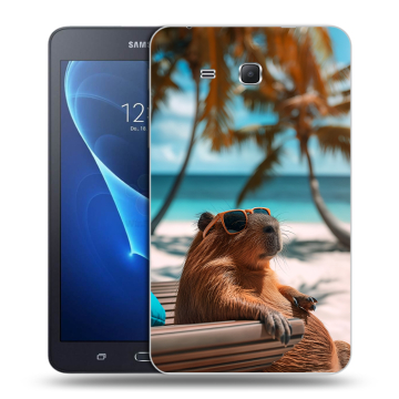 Силиконовый чехол на Samsung Galaxy Tab A 7 (2016) с принтом Капибара Силиконовый чехол на Samsung Galaxy Tab A 7 (2016) с принтом Капибара