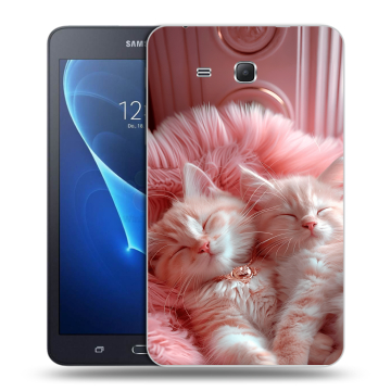 Силиконовый чехол на Samsung Galaxy Tab A 7 (2016) с принтом котята котики