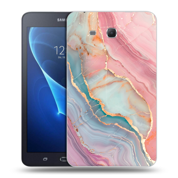 Силиконовый чехол на Samsung Galaxy Tab A 7 (2016) с принтом розовый мрамор Силиконовый чехол на Samsung Galaxy Tab A 7 (2016) с принтом розовый мрамор