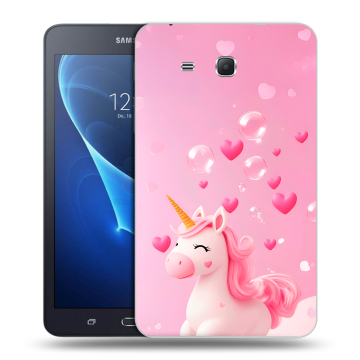 Силиконовый чехол на Samsung Galaxy Tab A 7 (2016) с принтом Единорог Силиконовый чехол на Samsung Galaxy Tab A 7 (2016) с принтом Единорог