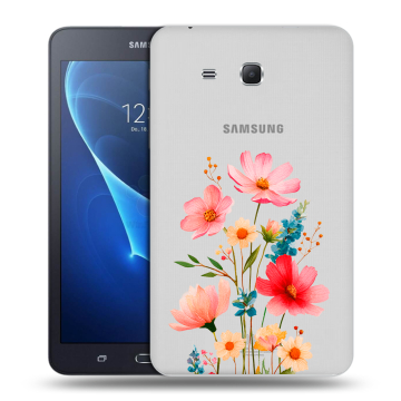 Силиконовый чехол на Samsung Galaxy Tab A 7 (2016) с принтом Цветы