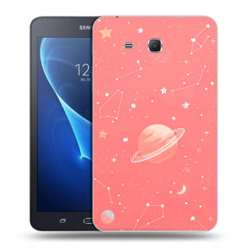 Силиконовый чехол на Samsung Galaxy Tab A 7 (2016) с принтом Розовый космос