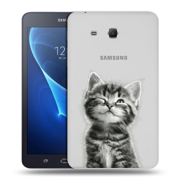 Силиконовый чехол на Samsung Galaxy Tab A 7 (2016) с принтом Котенок Силиконовый чехол на Samsung Galaxy Tab A 7 (2016) с принтом Котенок