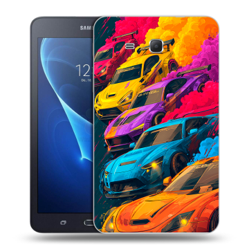 Силиконовый чехол на Samsung Galaxy Tab A 7 (2016) с принтом Тачки