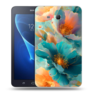 Силиконовый чехол на Samsung Galaxy Tab A 7 (2016) с принтом Цветы