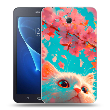 Силиконовый чехол на Samsung Galaxy Tab A 7 (2016) с принтом Красивый кот
