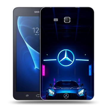 Силиконовый чехол на Samsung Galaxy Tab A 7 (2016) с принтом Mercedes Мерседес Силиконовый чехол на Samsung Galaxy Tab A 7 (2016) с принтом Mercedes Мерседес