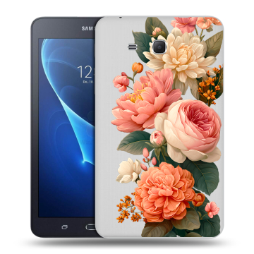 Силиконовый чехол на Samsung Galaxy Tab A 7 (2016) с принтом цветы